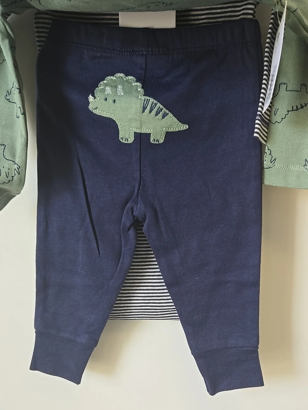 Boys 6m Carter's 3 Piece Green & Blue Dino Set